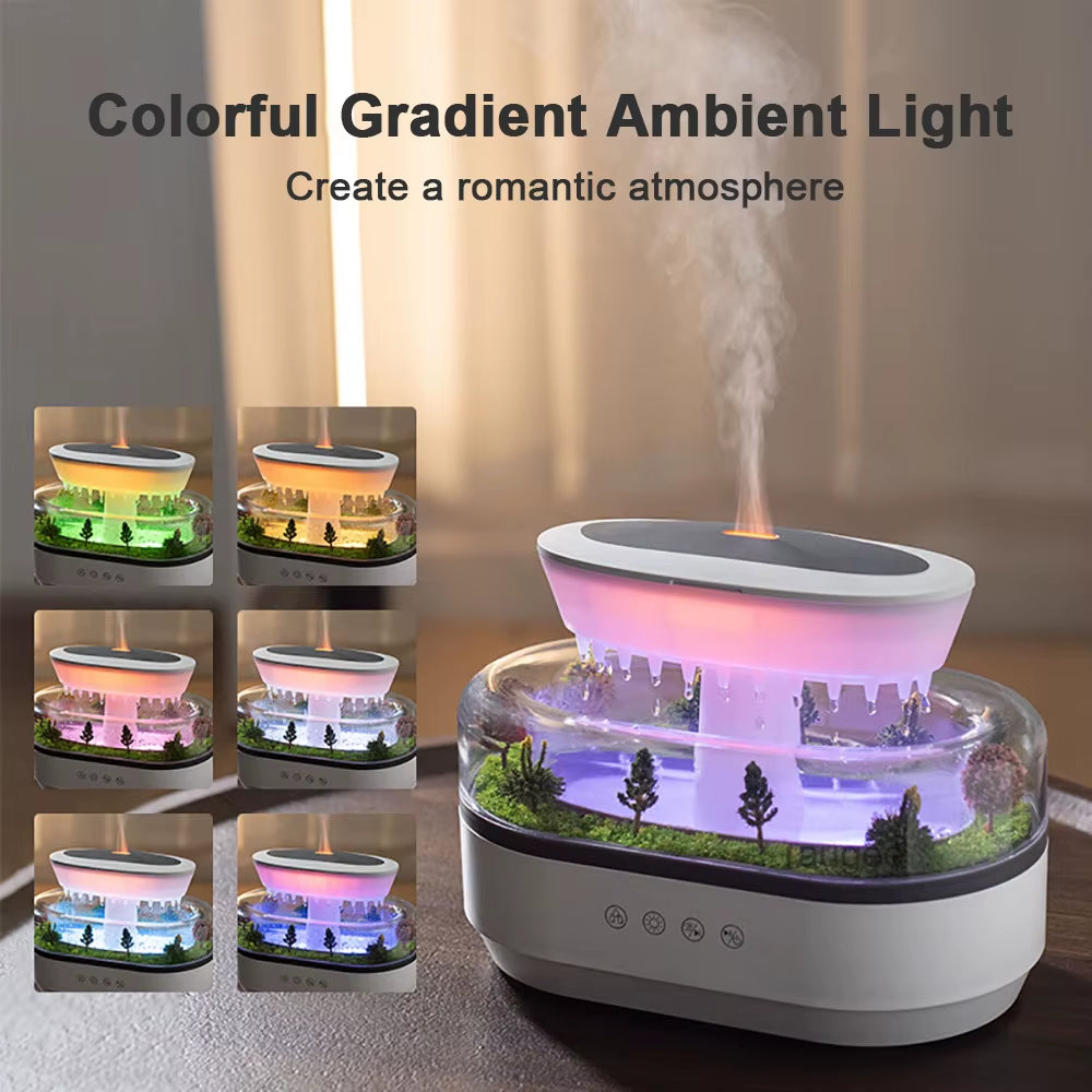 Aroma Humidifier and Essential Oil Diffuser with Colorful Lighting and White Noise Functionality for Home Use