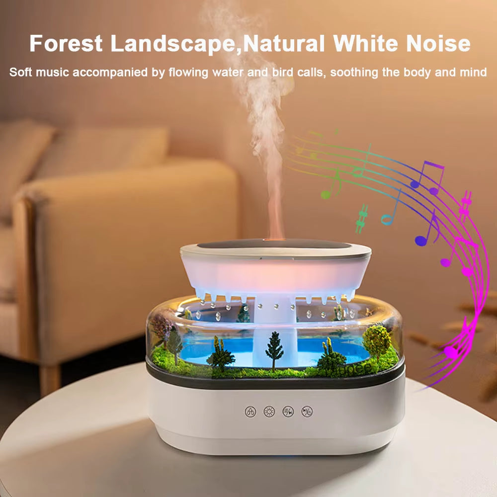 Aroma Humidifier and Essential Oil Diffuser with Colorful Lighting and White Noise Functionality for Home Use