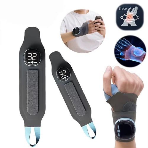 Revitalize Your Wrists with Our Electric Heating Wrist Massager - 5 Levels of Hot Compress & 3 Vibration Settings for Ultimate Relaxation!