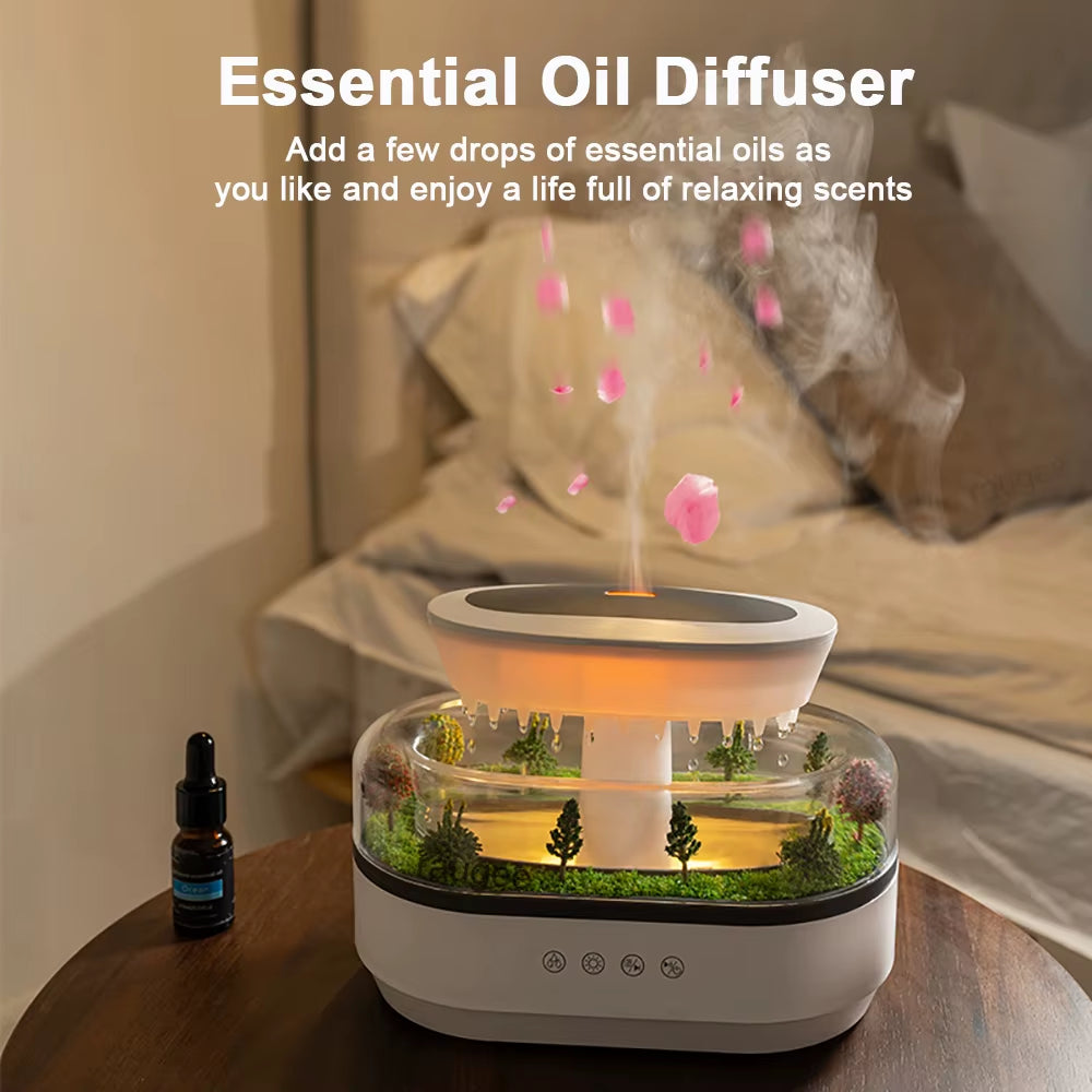 Aroma Humidifier and Essential Oil Diffuser with Colorful Lighting and White Noise Functionality for Home Use
