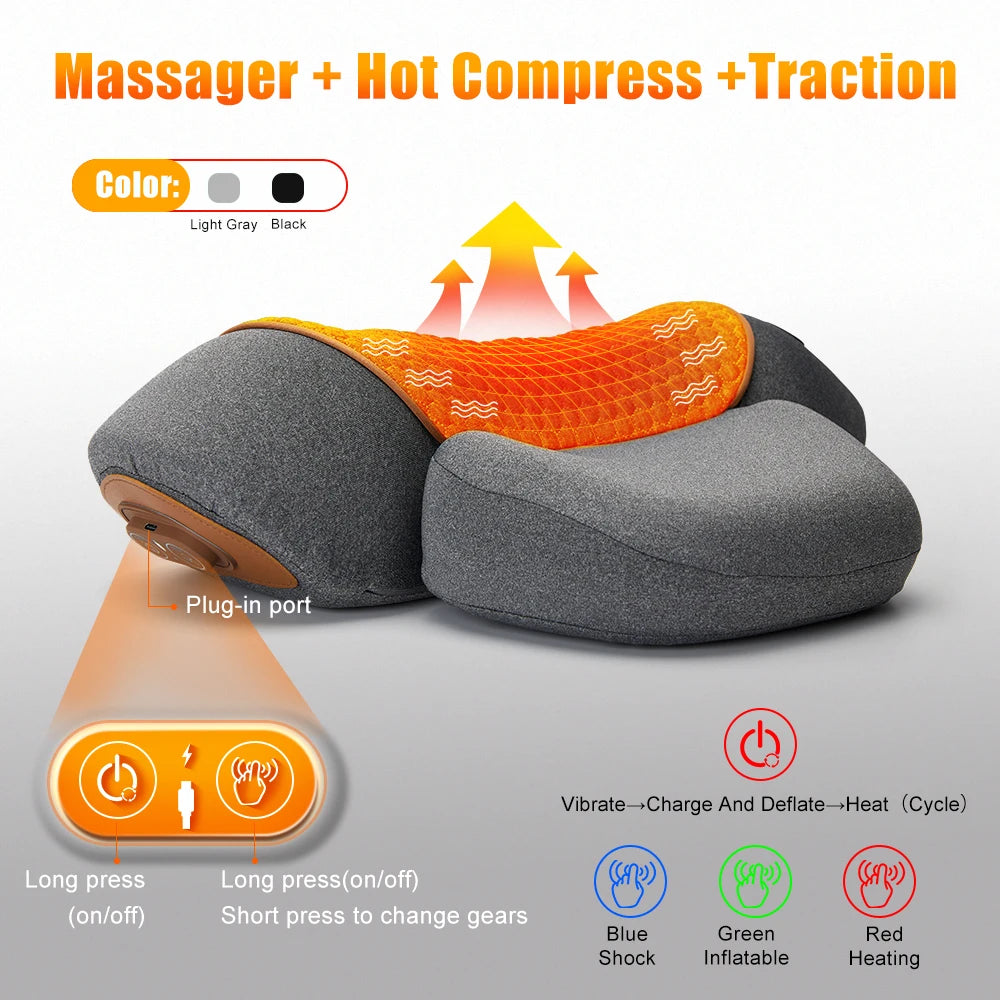 Ultimate Electric Neck Massager with Hot Compress & Vibration - Your Perfect Relaxation Companion!