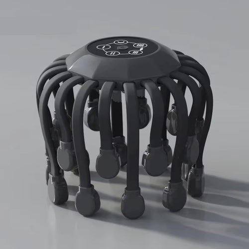 20-Head Scalp Massager with Red Light Therapy and Octopus Design for Stress Relief and Relaxation