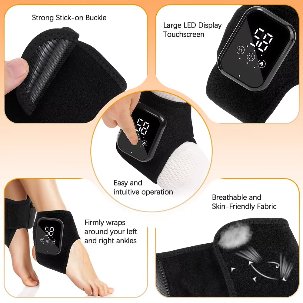 Revitalize Your Feet with the Electric Ankle Heating Massage Hot Compress - 3 Levels of Comfort and Relaxation