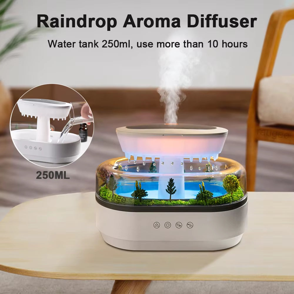 Aroma Humidifier and Essential Oil Diffuser with Colorful Lighting and White Noise Functionality for Home Use