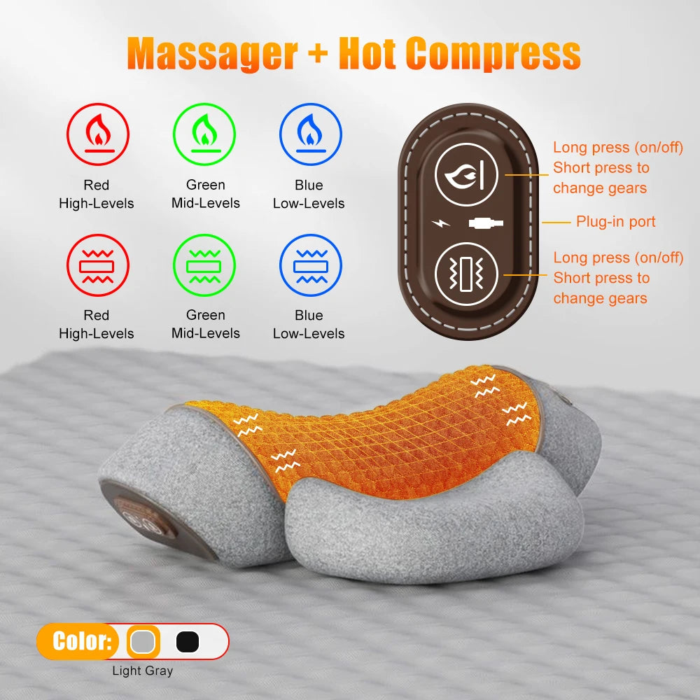 Ultimate Electric Neck Massager with Hot Compress & Vibration - Your Perfect Relaxation Companion!