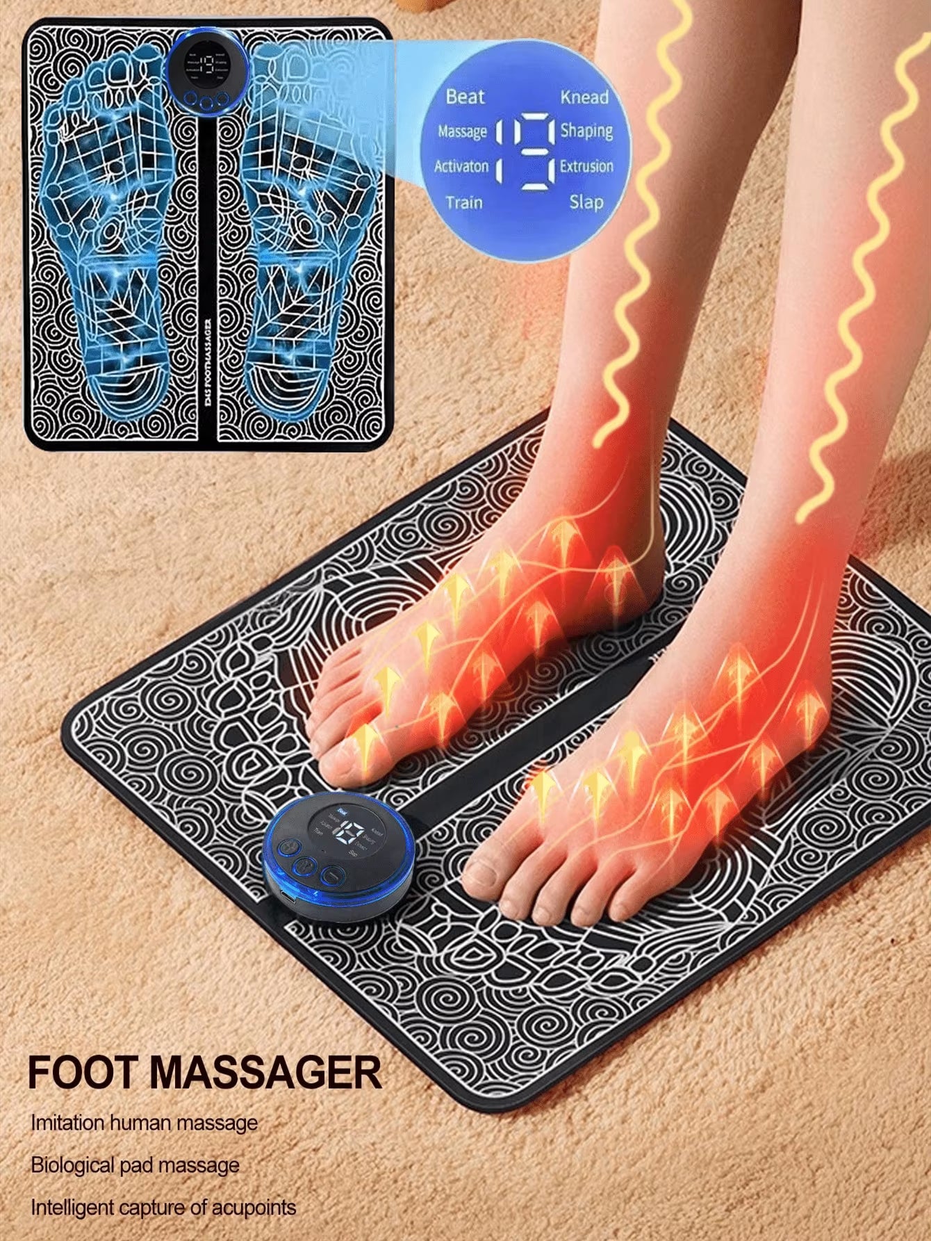 Revitalize Your Feet with the Professional EMS Foot Massager and Therapy Machine – Experience Automatic Pulse and Meridian Pressing for Ultimate Relaxation