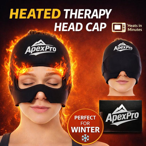 Experience Ultimate Comfort with the Apexpro Migraine Relief Hot/Cold Therapy Head Wrap & Eye Mask – Reusable Gel for Soothing Headaches and Eye Swelling, Perfect for Year-Round Relaxation