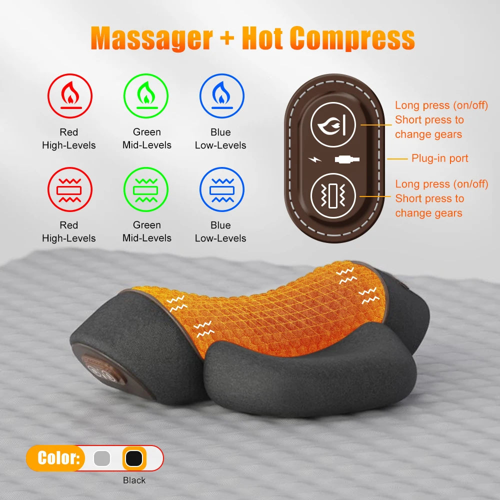 Ultimate Electric Neck Massager with Hot Compress & Vibration - Your Perfect Relaxation Companion!